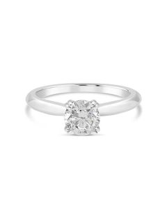 Propose Tonight 18k White Gold Round Brilliant Solitaire Engagement Ring 1RZ1232HHRWG