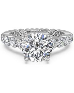 Ritani 14K White Gold Shared Prong Diamond Engagement Ring 