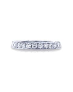 JB Star Platinum 3 Row Diamond Wedding Band 0633-013