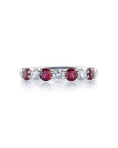 JB Star Ruby and Diamond Shared Prong Band 0775-011