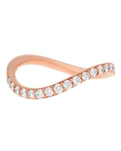 Rose gold diamond swirl wedding ring