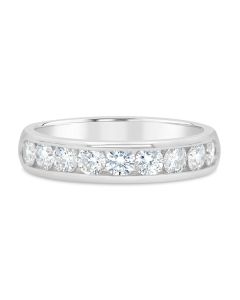 James Free 14k White Gold 3/4 Carat 9 Diamond Band