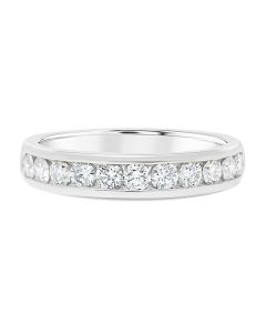 14K White Gold 3/4 Carat Channel Set Diamond Band