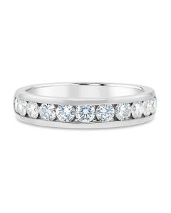 14K White Gold 1 Carat Channel Set Diamond Band