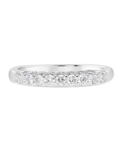James Free 14K White Gold 1/3 Carat Diamond Prong Set Band
