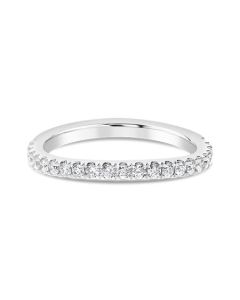 082473 Gabriel & Co. 18K White Gold Diamond Wedding Band