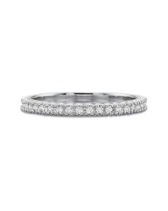 Prescision Set 18K White Gold Pave Diamond Band 109718W