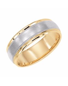 James Free 14K Two-Tone 7MM Comfort Fit Men's Band 11-6789-G