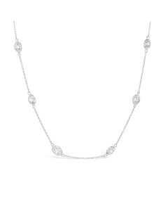 Oval Diamond By The Yard Necklace