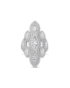 Robert Procop Platinum Marquee Diamond Cocktail Ring 125639