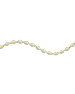 Charles Krypell Silver 18k Yellow Gold 17 Gold Marquee Link Bracelet