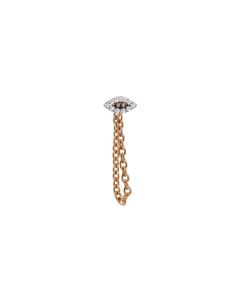 Kismet by Milka 10th Eye 14K Rose Gold Champagne Diamond Earstud Small