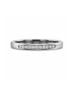 Precision Set 14K White Gold 11 Diamond Channel Set Band 