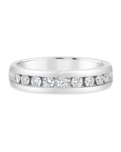 14K White Gold 1/2 Carat Channel Set Diamond Band