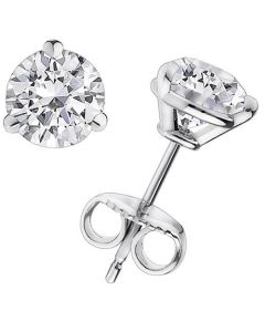 1 CTW Diamond Stud Earrings - Quality AAA