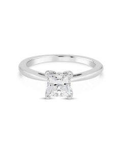 Ritani 18K White Gold Princess Cut Solitaire Engagement Ring Setting	