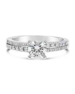 Sereena White Gold Two-Row Diamond Engagement Ring