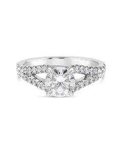 Imagine Designs 14K White Gold Engagement Ring With Split Shank	
