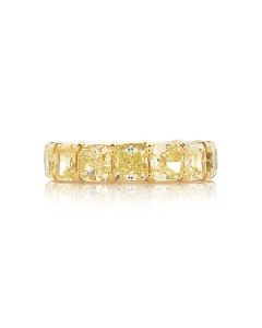4972-007 JB Star Fancy Yellow Radiant Cut Diamond Ring In 18k Yellow Gold
