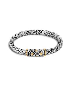 John Hardy Legends Naga Silver & 18K Yellow Gold Station Bracelet