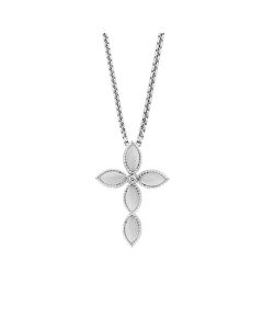 Charles Krypell Silver Silver Marquee Diamond Fire Fly Cross Pendant