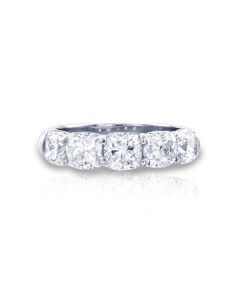 5094-014 JB Star 5 Cushion Cut Diamond Ring In Platinum