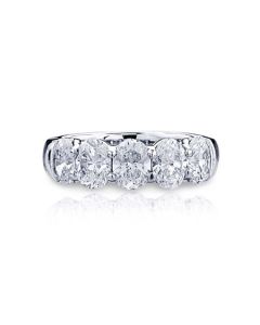 5115-001 JB Star 5 Oval Diamond Ring In Platinum 