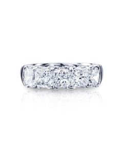 5126-001 JB Star 5 Radiant Cut Diamond Band In Platinum