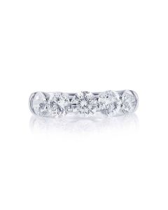 5240-006 JB Star 5 Round Diamond And Platinum Wedding Band