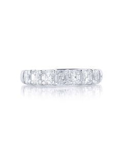 5261-002 JB Star Platinum 7 Emerald Cut Diamond Band