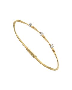 Marco Bicego Marrakech Yellow Gold Diamond Stackable Bangle Bracelet BG337 BYW