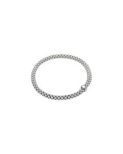 FOPE Flex'it Solo 18K White Gold Plain Station Bracelet 620BM