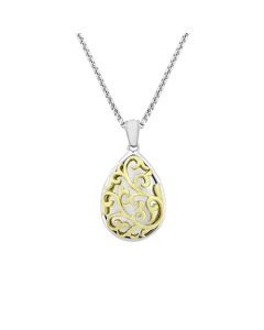Charles Krypell Two Tone Pear-Shaped Ivy Lace Pendant 4-6975-ILSG