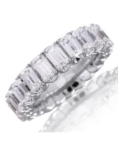Picchiotti Xpandable Emerald Cut Lover 18K White Gold and Diamond Ring 