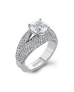 Simon G Modern Engagement Ring from the Garden Collection