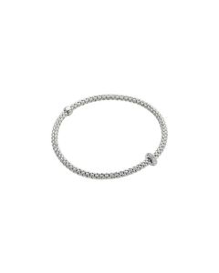 FOPE Flex'it Prima 18K White Gold Bracelet With Single Diamond Rondel 745B BBR-W