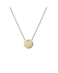 Charles Krypell Two Tone Round Ivy Lace Pendant 4-6971-ILSG