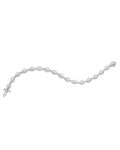 Charles Krypell Silver 17 Marquee Silver Link Bracelet