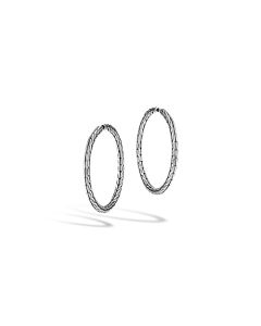John Hardy Classic Chain Silver Medium Hoop Earrings