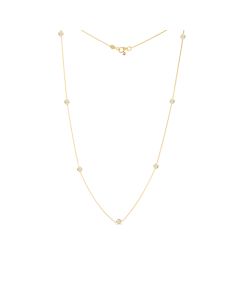 Roberto Coin Diamonds By The Inch 7 Station Diamond Necklace in 18K Yellow Gold