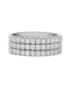 Christopher Designs Crisscut Round Three Row Diamond Anniversary Band K04X313100