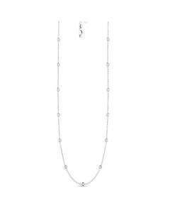 Roberto Coin Diamonds By The Inch 13 Station Necklace in 18K White Gold
