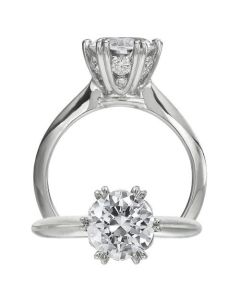 Ritani Diamond Detailed Solitaire Engagement Ring Setting 1RZ3278HRWG