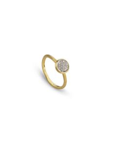 Marco Bicego Jaipur 18K Yellow Gold & Pave Diamond Stackable Ring AB471 B YW Q6 small