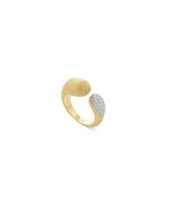 Marco Bicego Lucia 18K Yellow Gold and Diamond Kissing Ring AB598 B YW Q6 small