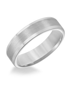 JAMES FREE 6MM TUNGSTEN FLAT SATIN CENTER COMFORT FIT MEN'S BAND