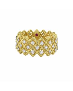 Roberto Coin New Barocco Three Row Diamond Band