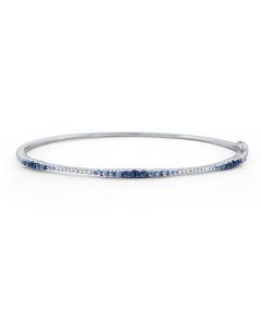 James Free 14K White Gold Ombre Sapphire Bangle