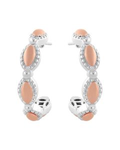 Charles Krypell Silver Gold Firefly Marquee Hoop Earrings LIMITED 1-6964-FFSP