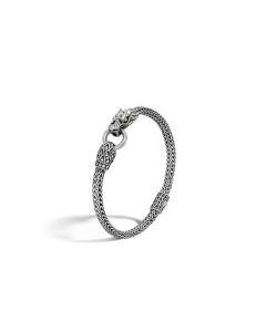 John Hardy Legends Naga Silver and 18K Gold 5MM Station Bracelet